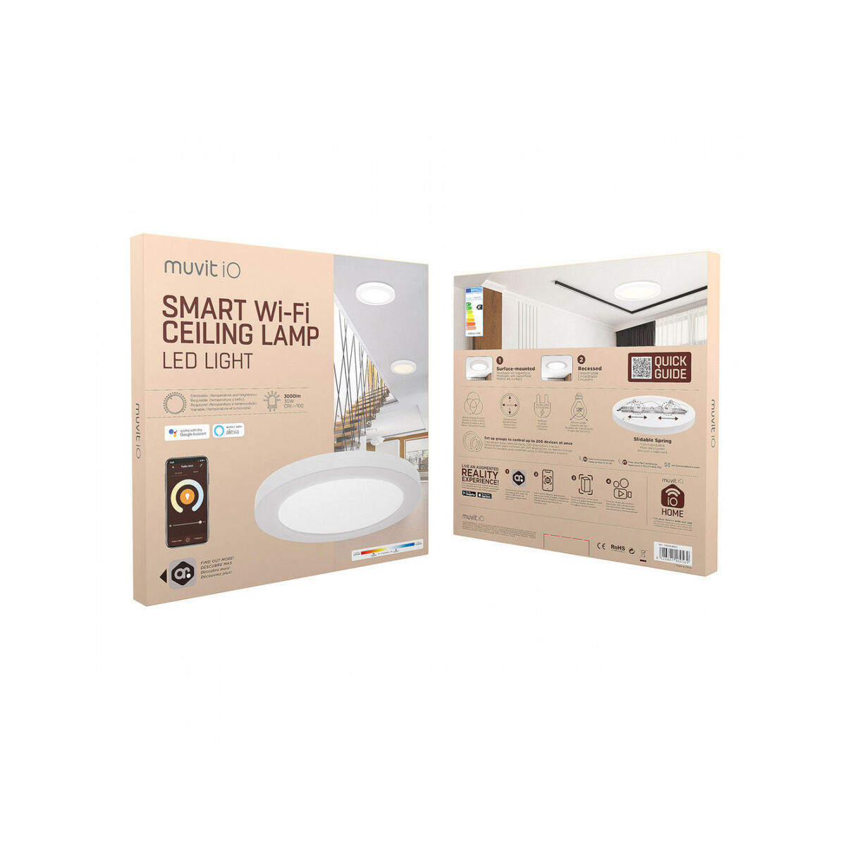 Proiector încorporat Muvit iO Alb 30 W 3000 lm 330 mm Wi-Fi