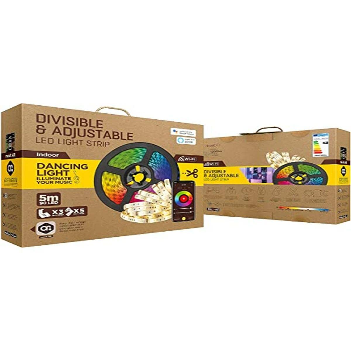 Benzi LED Muvit iO Negru Multicolor Auriu* F 5 m