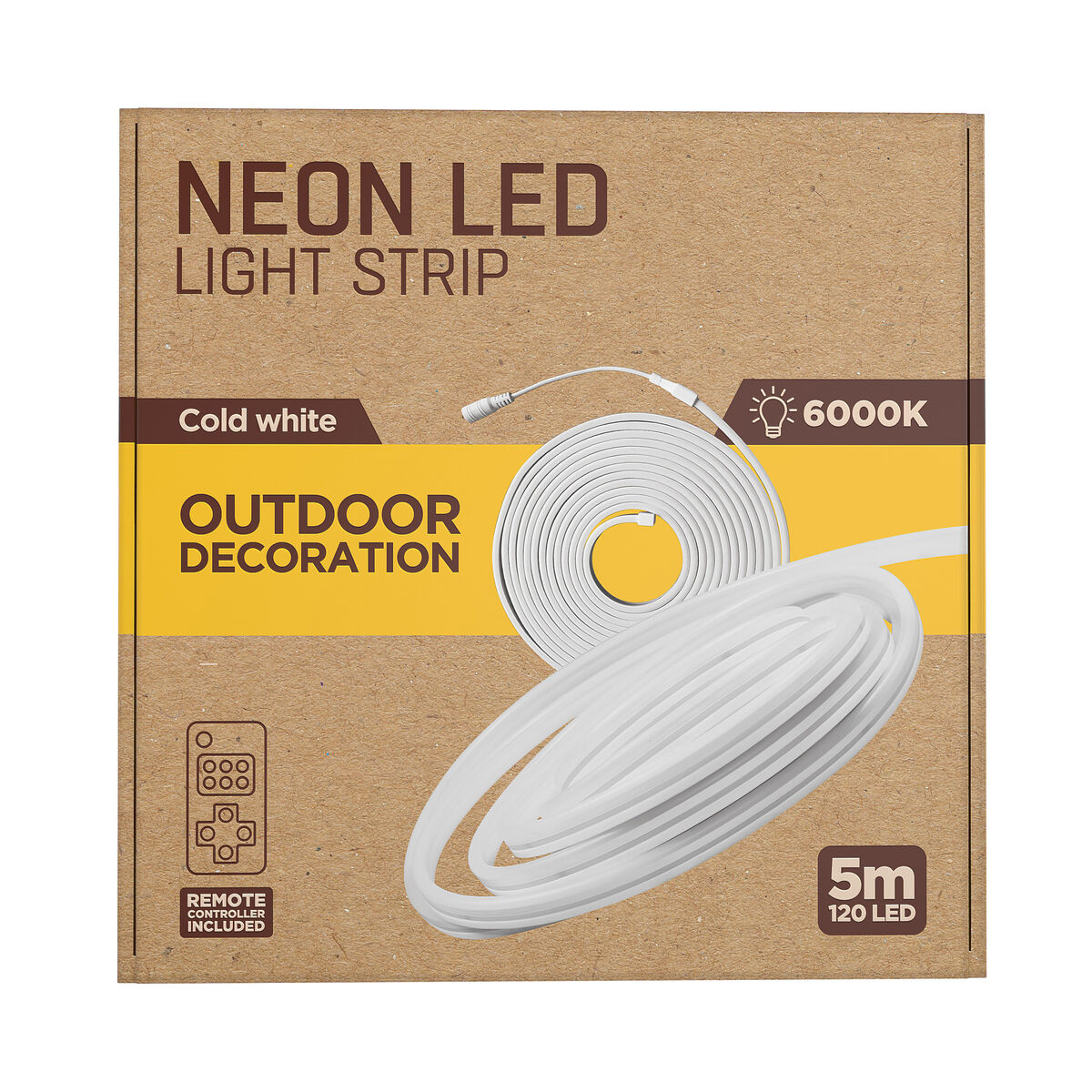 Benzi LED muvit iO iO Alb rece Transparent 5 m Neon