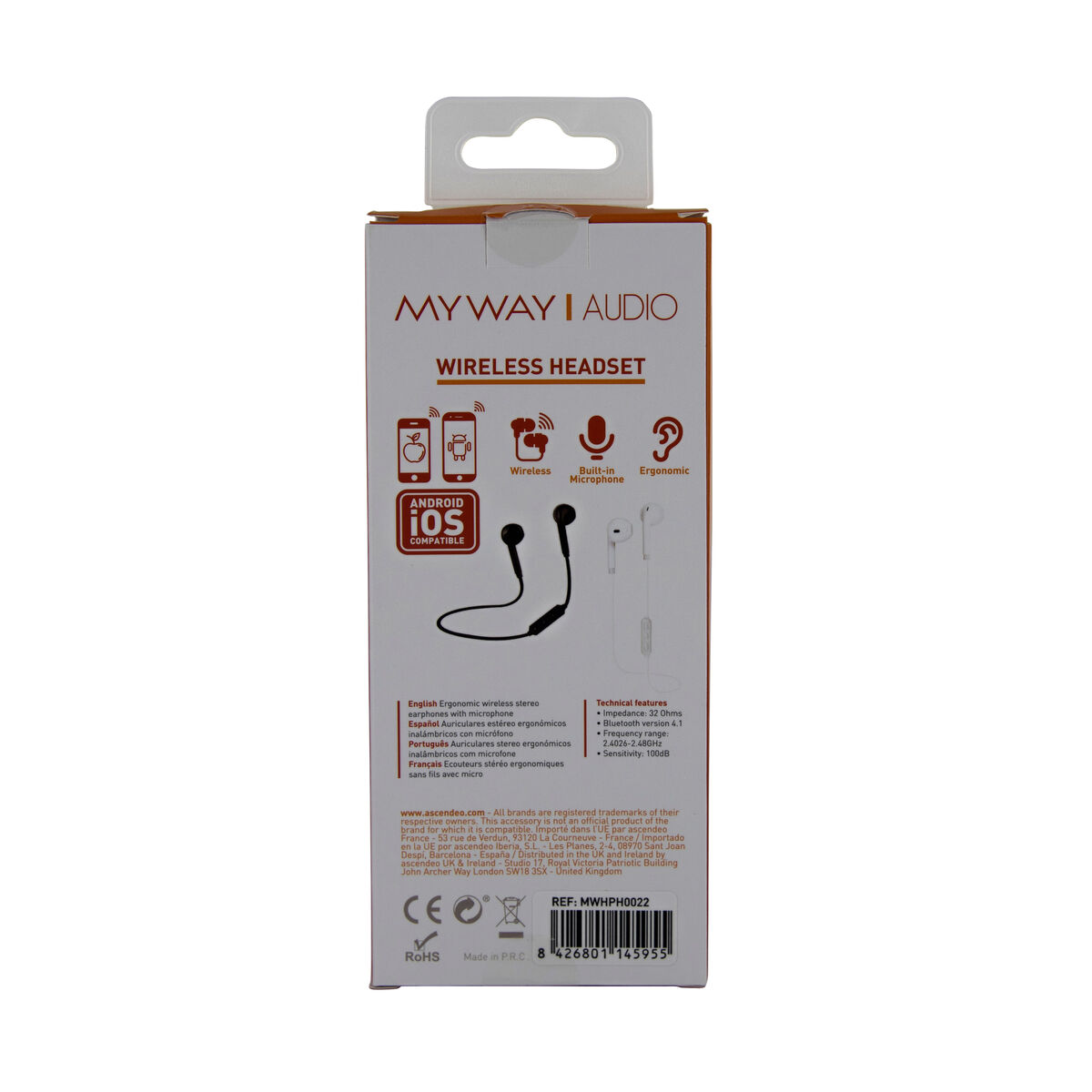 Căști cu Microfon Myway Negru