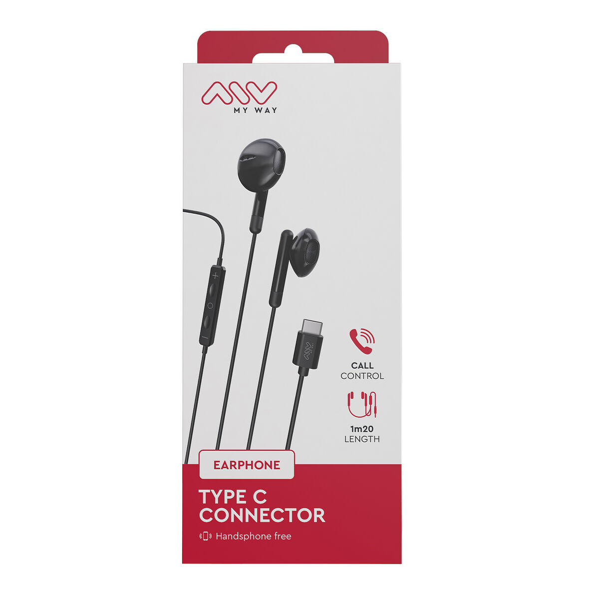 Căști cu Microfon Myway Negru