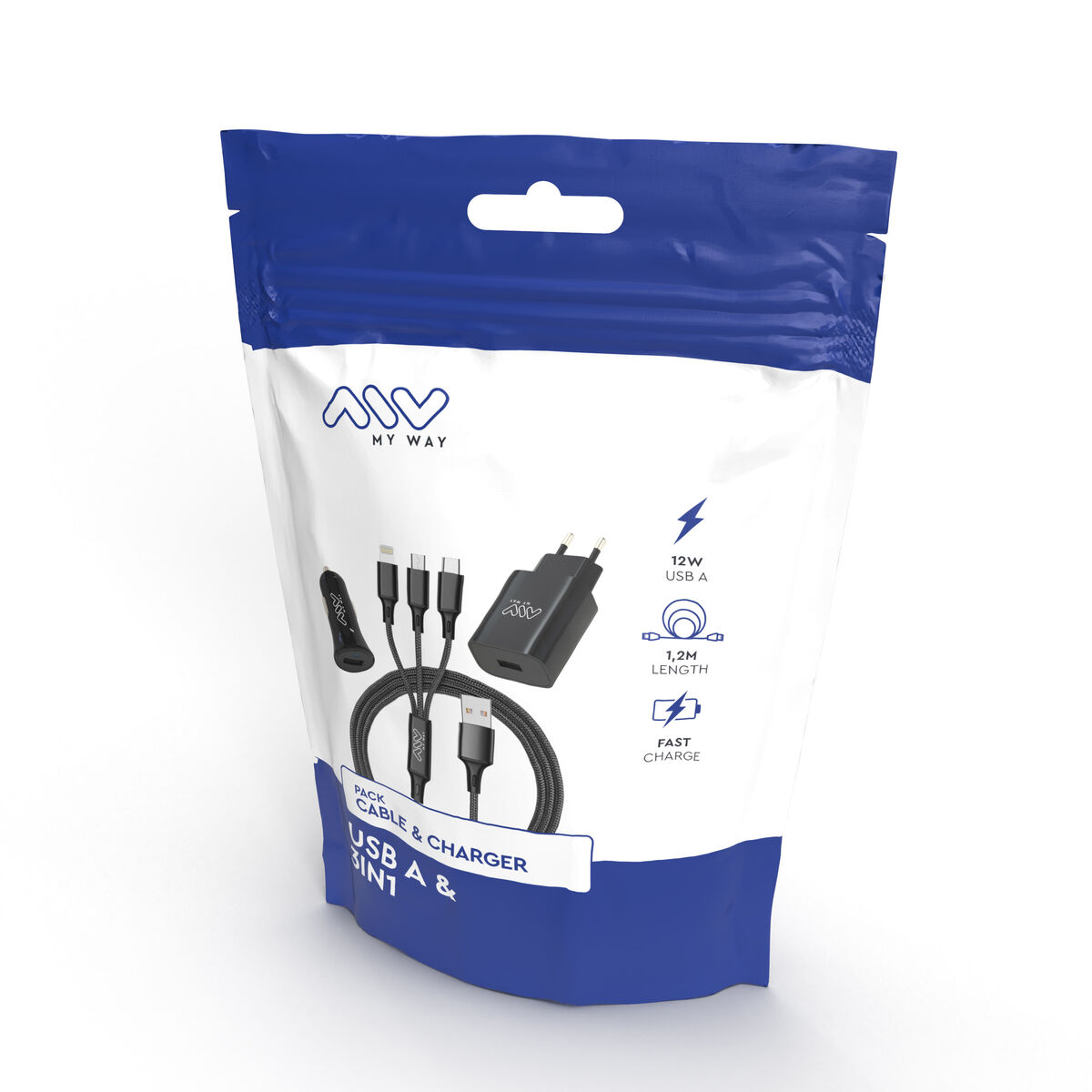 Încărcător de Mașină Myway Negru