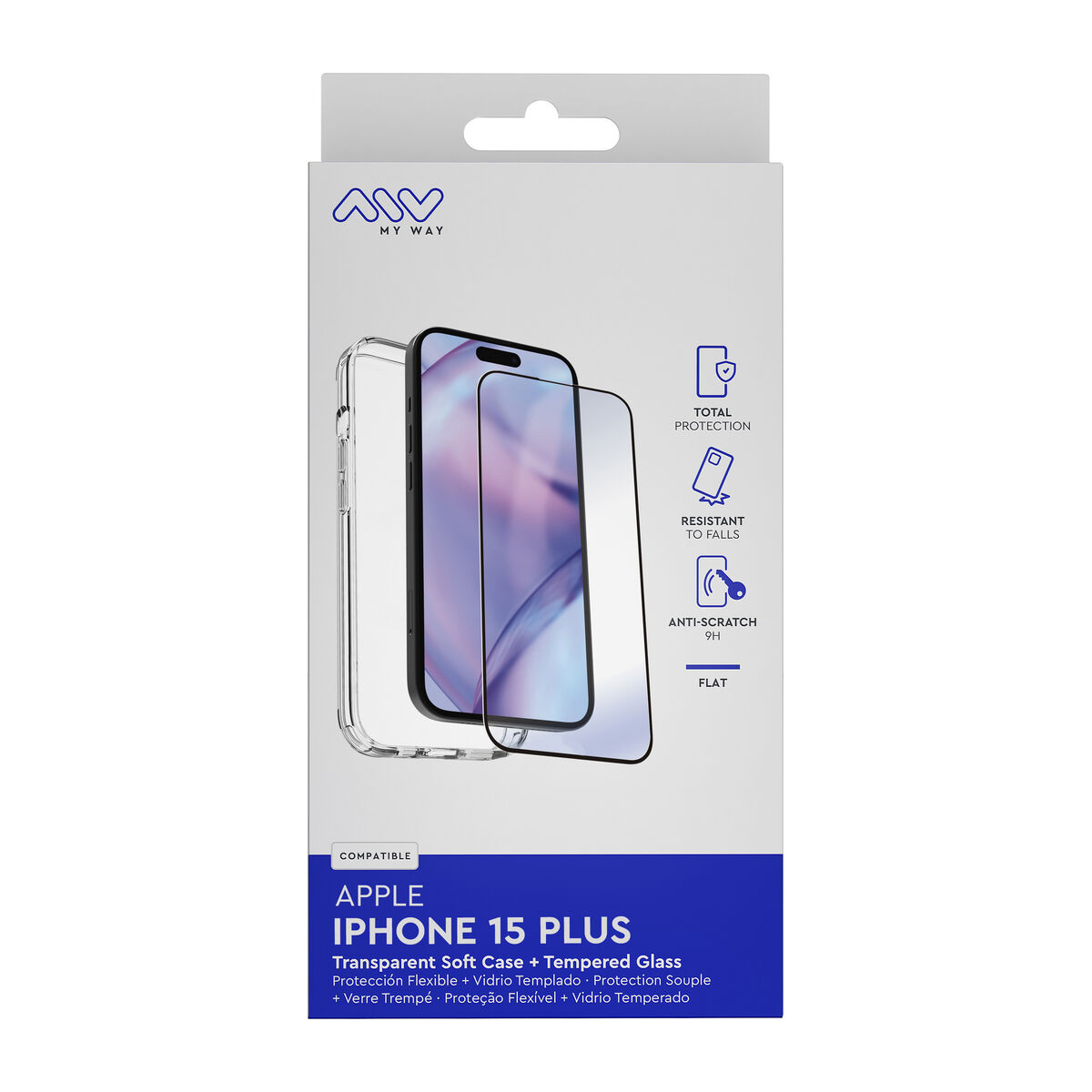 Husă și Protector pentru Mobil Myway iPhone 15 Plus