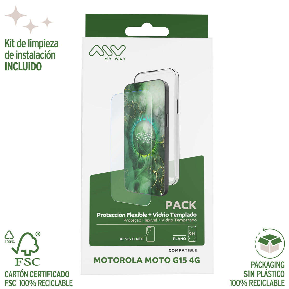 Husă și Protector pentru Mobil Myway Moto G15 4G/Moto G15 Power 4G