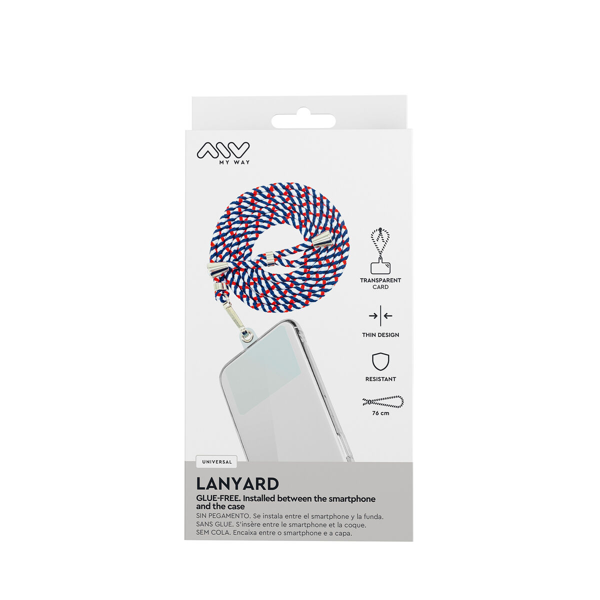 Șnur telefon mobil Myway Albastru Roșu