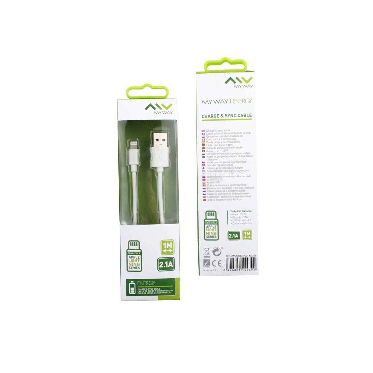 Cablu USB la Lightning Myway MWUSC0021