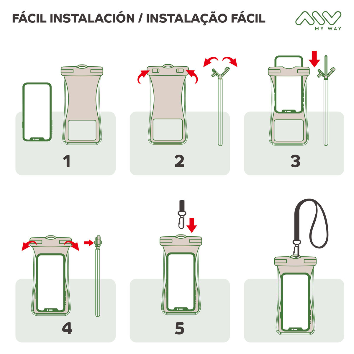 Husă Acvatică Myway Floating Negru Universal 7,2" (7")