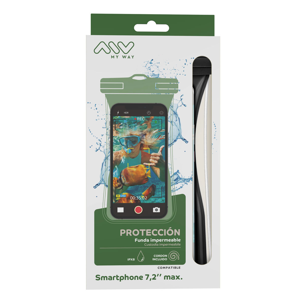 Husă Acvatică Myway Floating Negru Universal 7,2" (7")