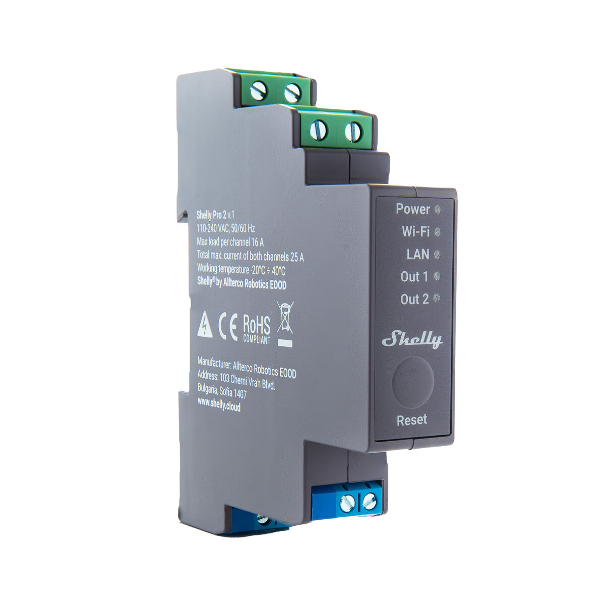 Modul Relé Shelly DIN PRO 2