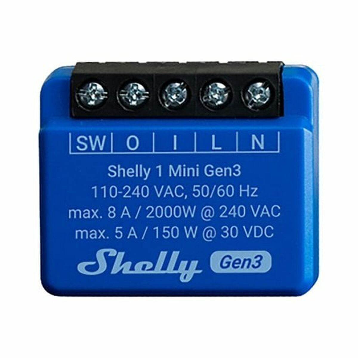 Priză Inteligentă Shelly MINI 1 GEN3 RELE WIFI BT Bluetooth Wi-Fi Bluetooth 4.2
