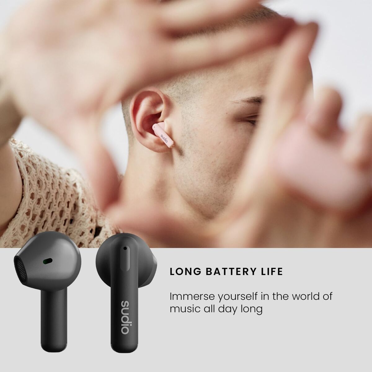 Căști in Ear Bluetooth Sudio A1 True Wireless Negru
