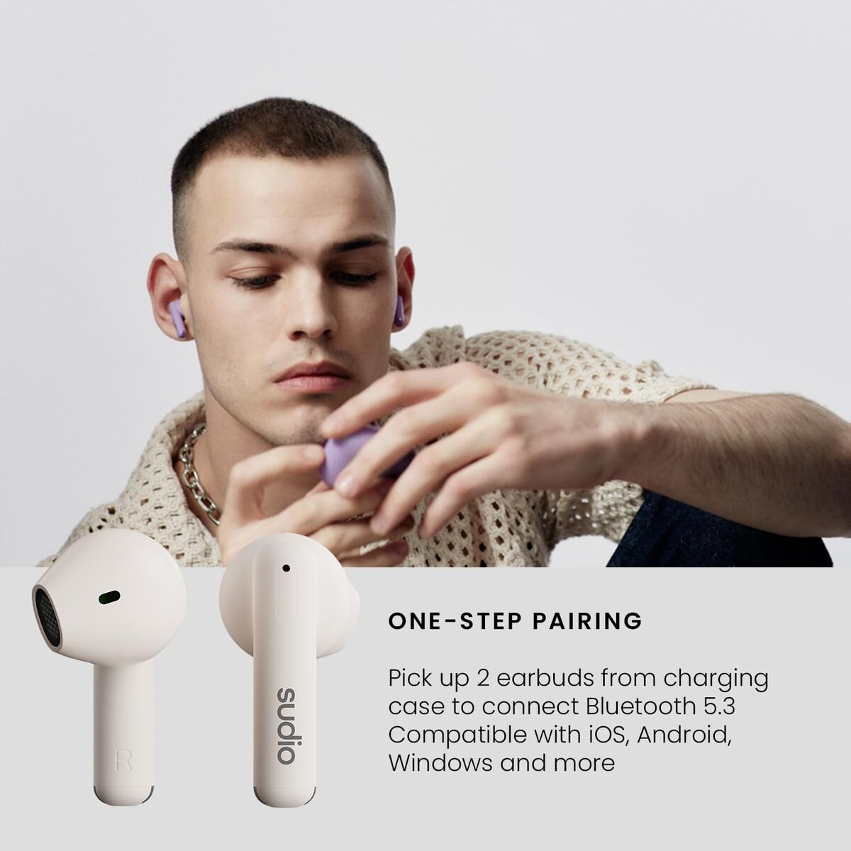 Căști in Ear Bluetooth Sudio A1 True Wireless Alb