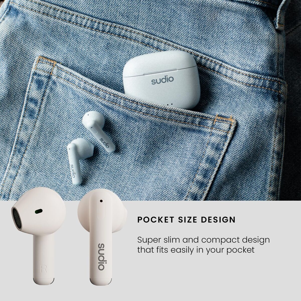 Căști in Ear Bluetooth Sudio A1 True Wireless Alb