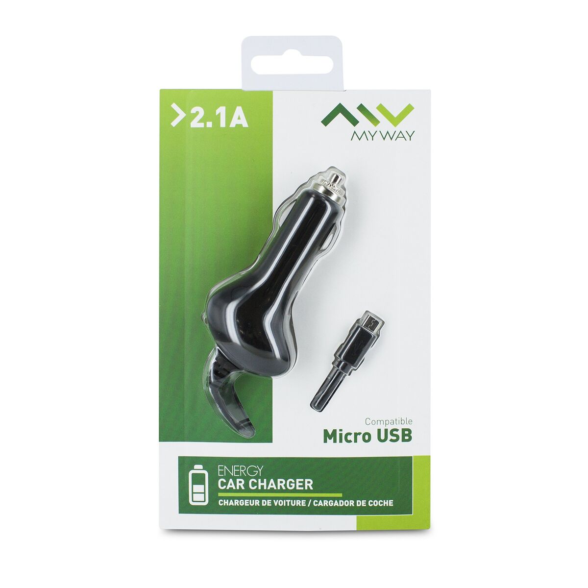 Încărcător de Mașină Myway Negru 10,5 W