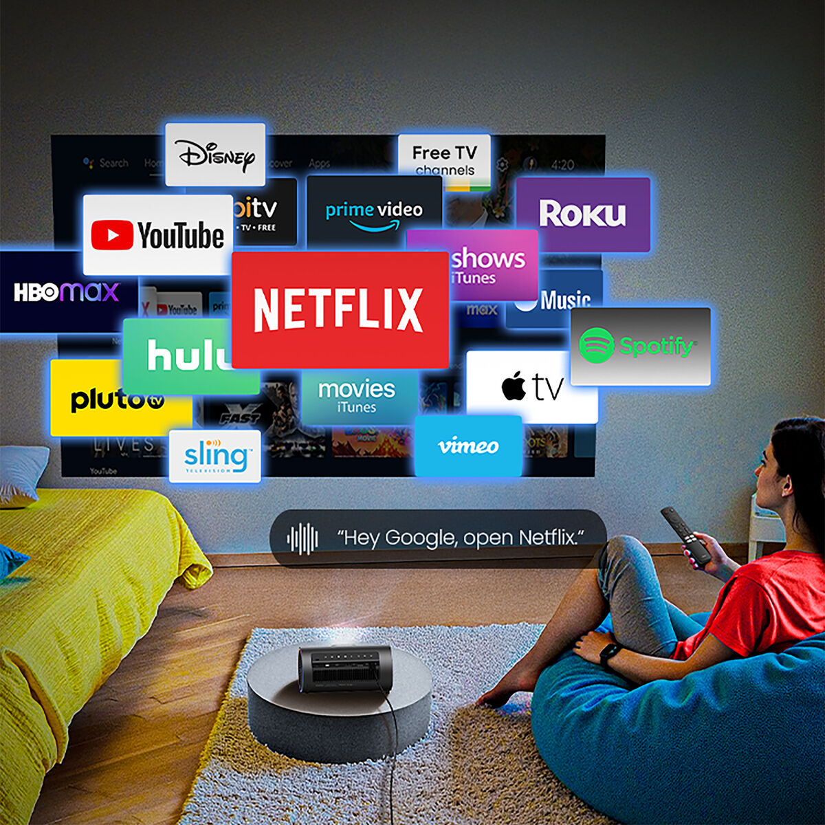 Proiector JMGO PICOPLAY+POWERBANK+TRIPOD+BAG 1080 p 450 lm 1920 x 1080 px