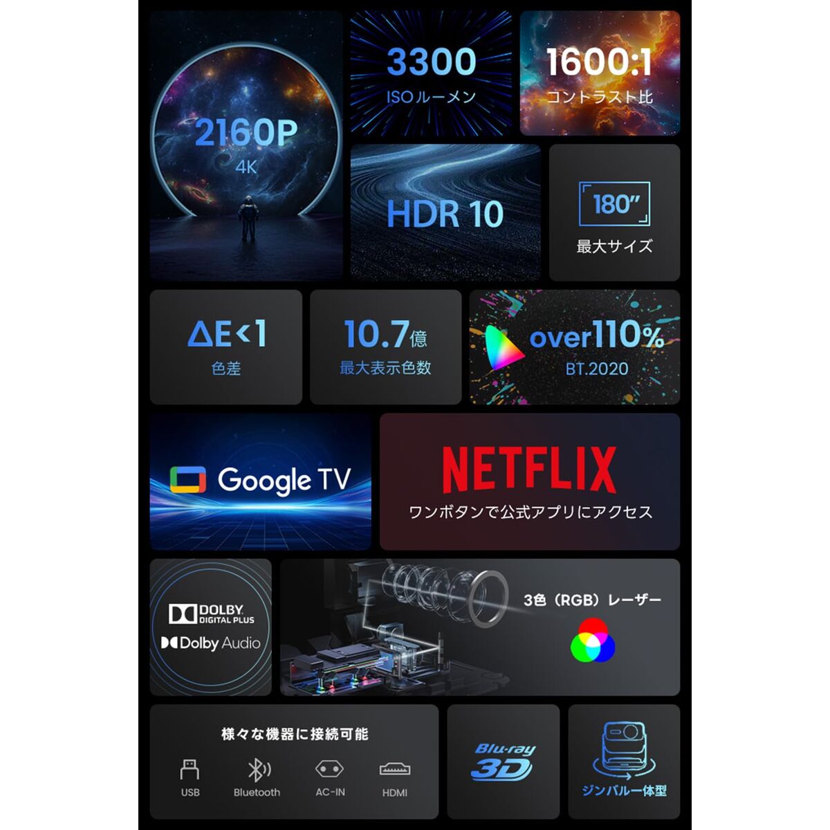 Proiector JMGO N1S ULTIMATE 4K 4K ANSI 3300 3840 x 2160 px