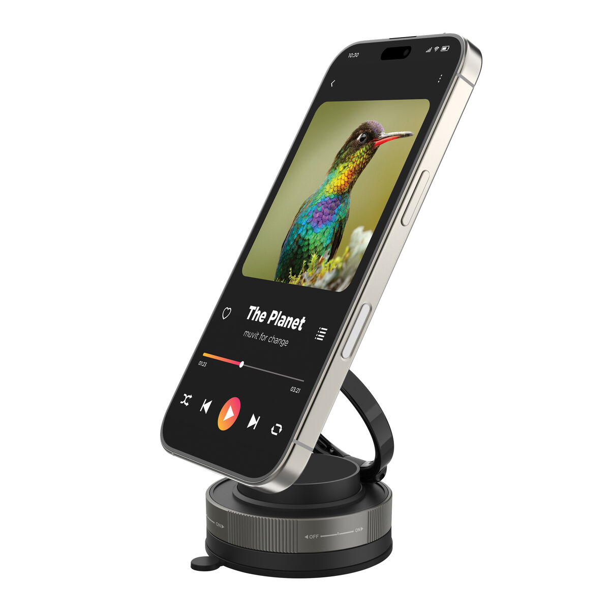 Suport de Telefoane Mobile pentru Mașină Muvit MCCHL0035 Negru