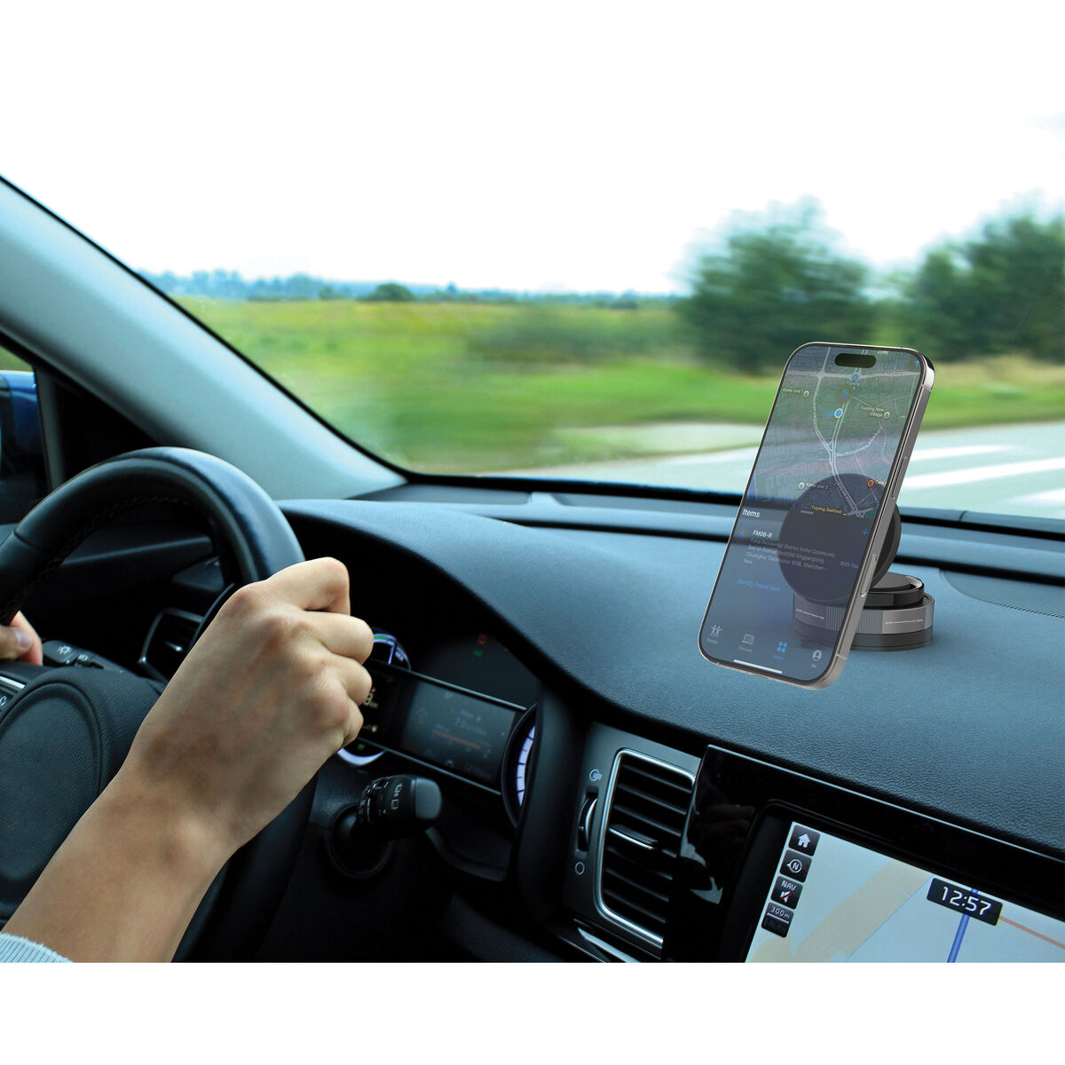 Suport de Telefoane Mobile pentru Mașină Muvit MCCHL0035 Negru