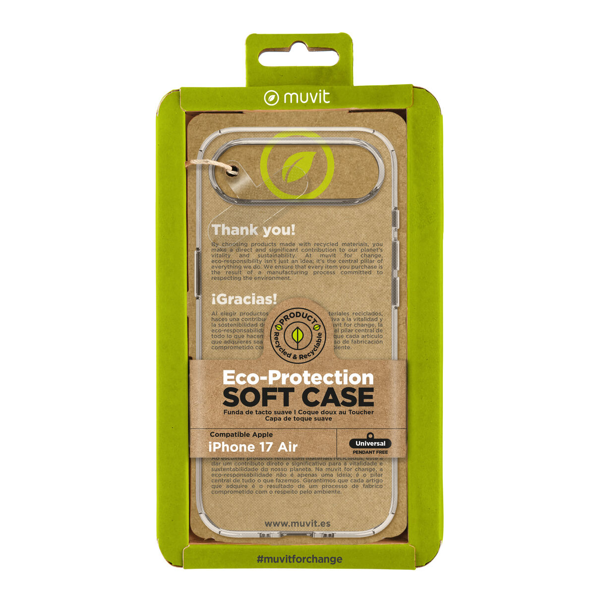 Husă pentru Mobil Muvit for Change iPhone Air Transparent