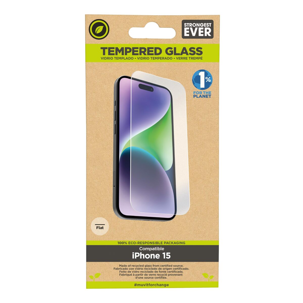 Protector de Ecran pentru Mobil Muvit iPhone 15 iPhone 15