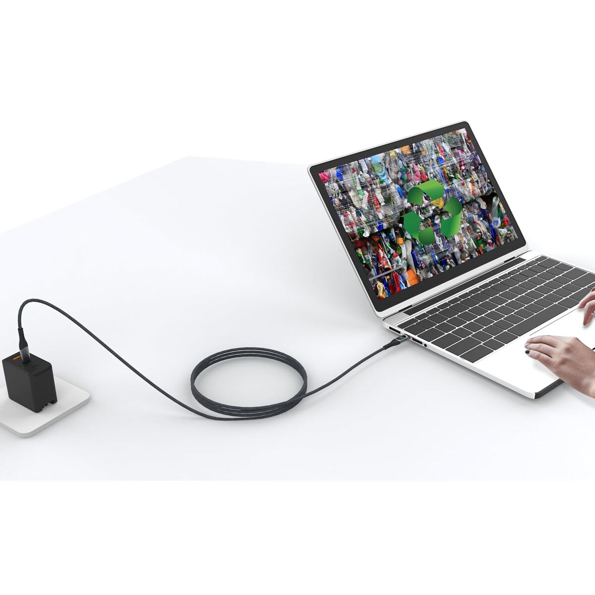 Cablu USB-C la USB-C Muvit MC147-R-A Gri