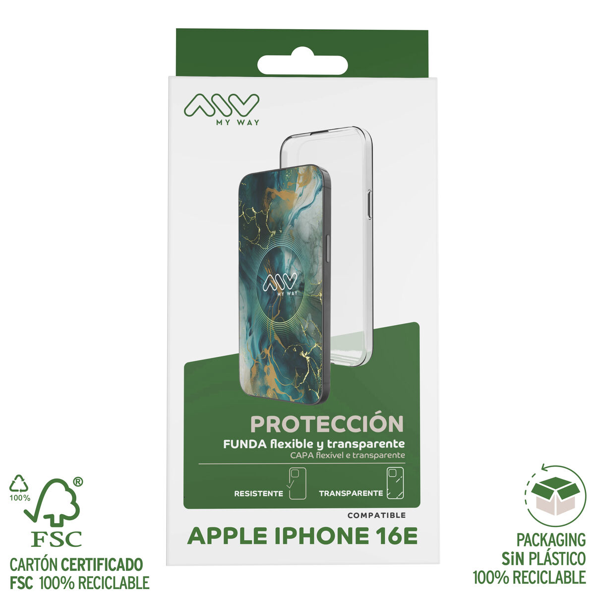 Husă pentru Mobil Myway IPhone 16e Transparent