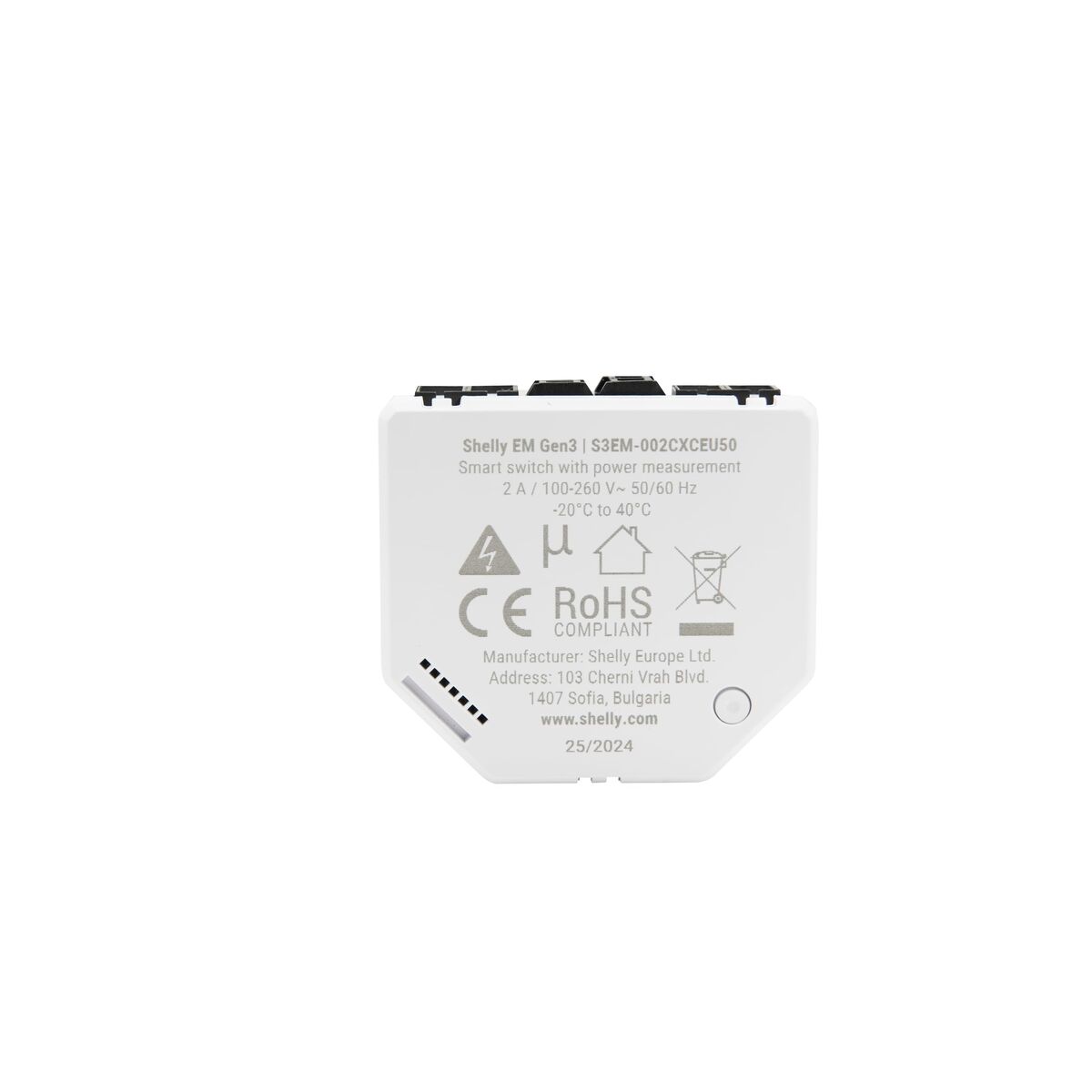 Modul comutator Wi-Fi Shelly EM GEN3 + 50 A CT