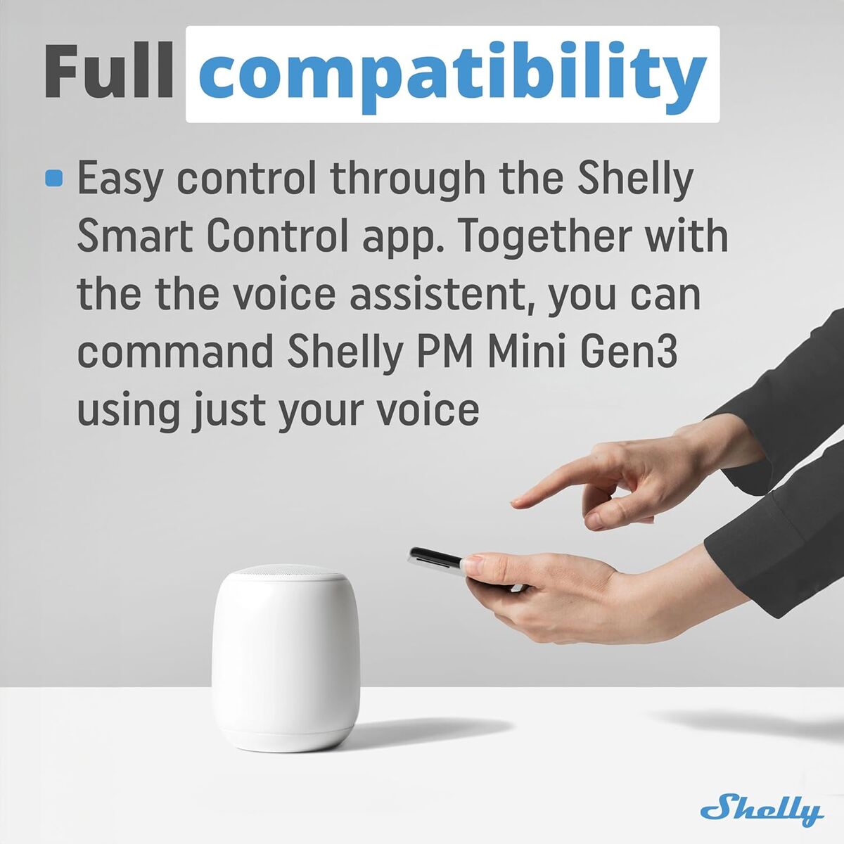 Priză Inteligentă Shelly MINI 1PM GEN3 Bluetooth Wi-Fi Bluetooth 4.2