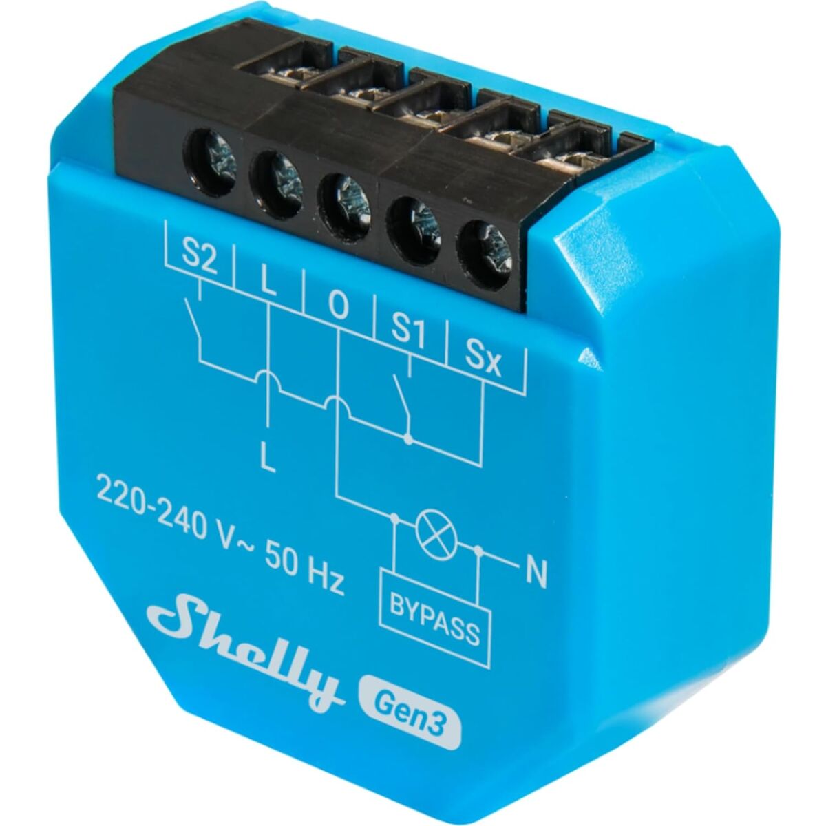Priză Inteligentă Shelly S3SW-0A2X4EUL Bluetooth Wi-Fi 230 V 16 A