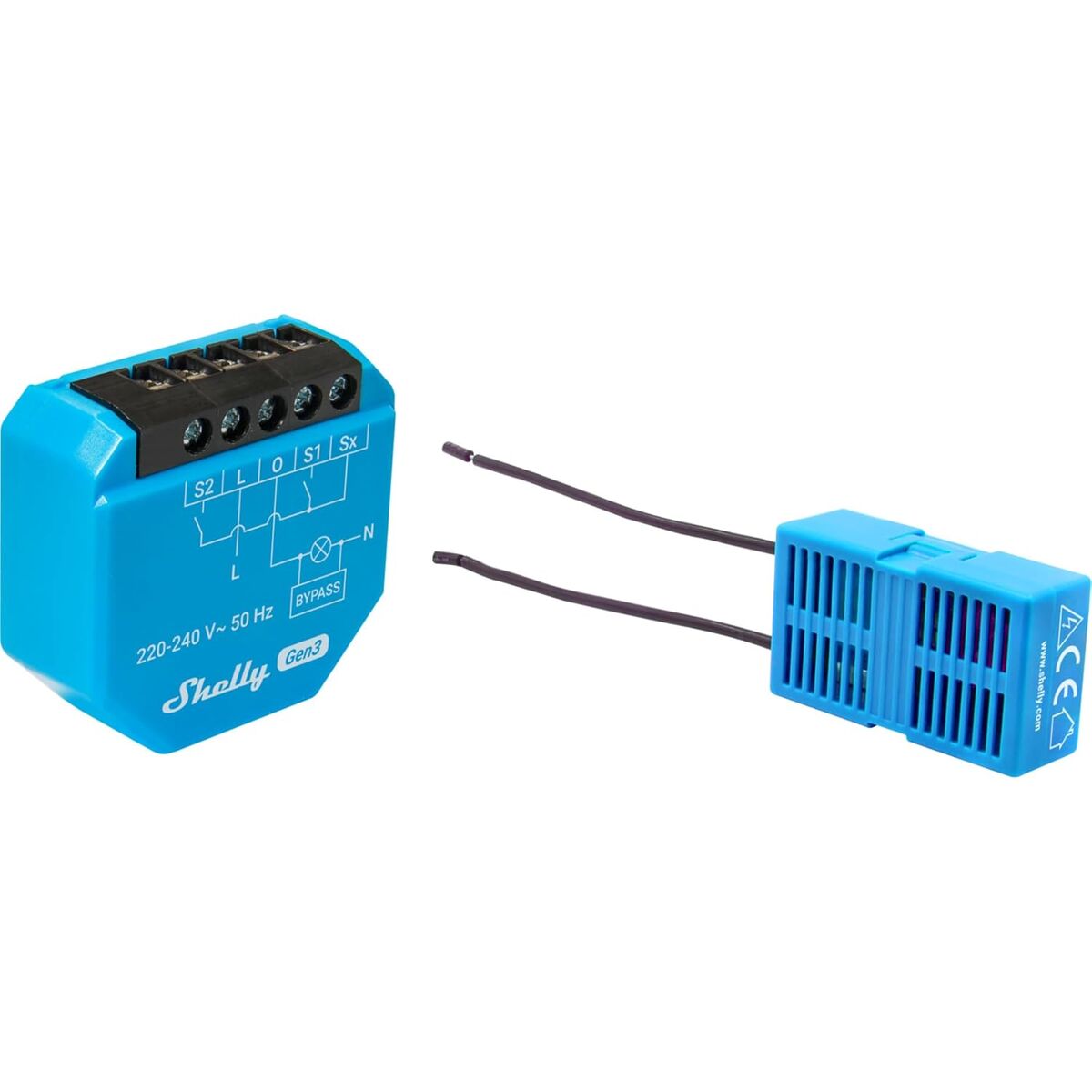 Priză Inteligentă Shelly S3SW-0A2X4EUL Bluetooth Wi-Fi 230 V 16 A
