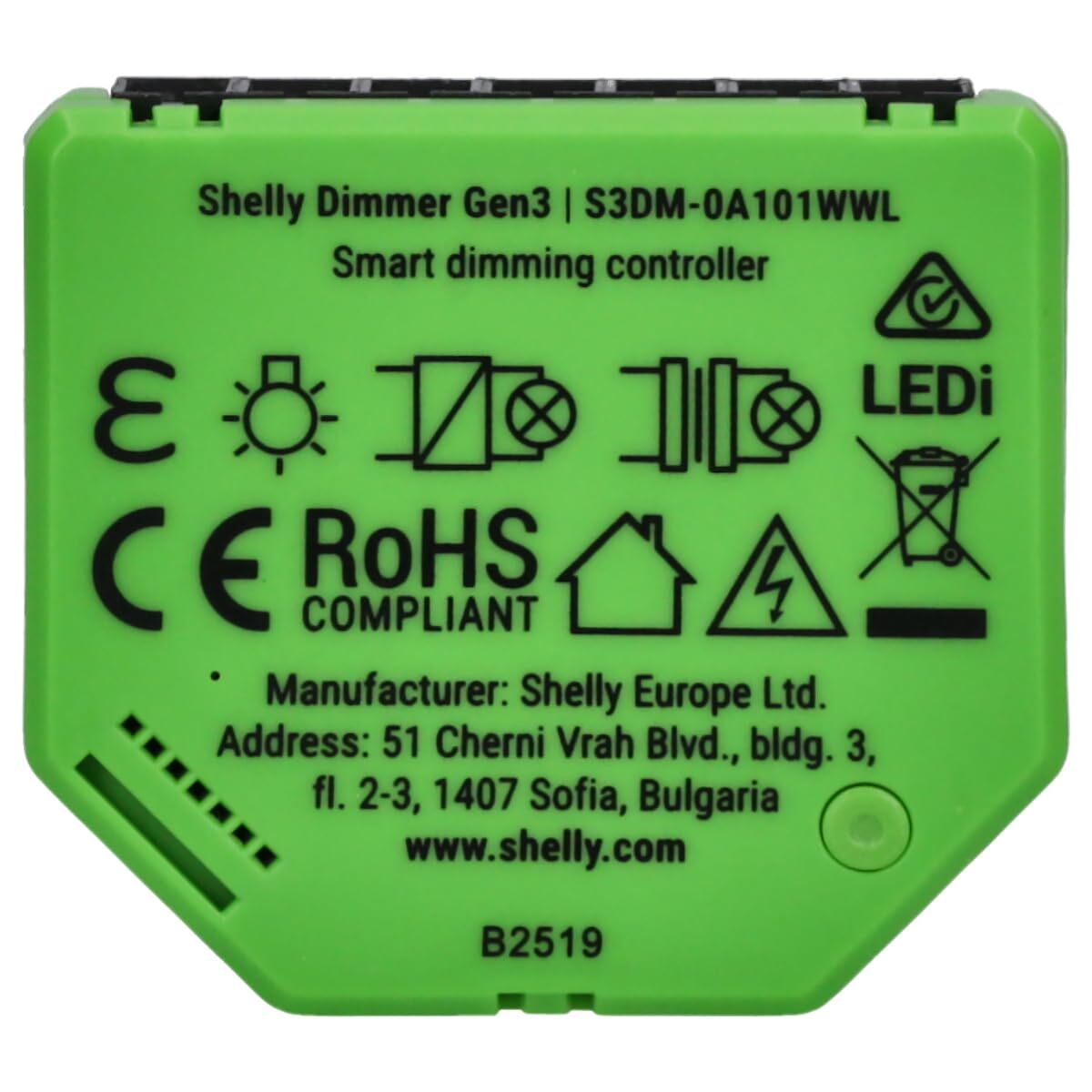 Modul comutator Wi-Fi Shelly Gen 3 220-240 V