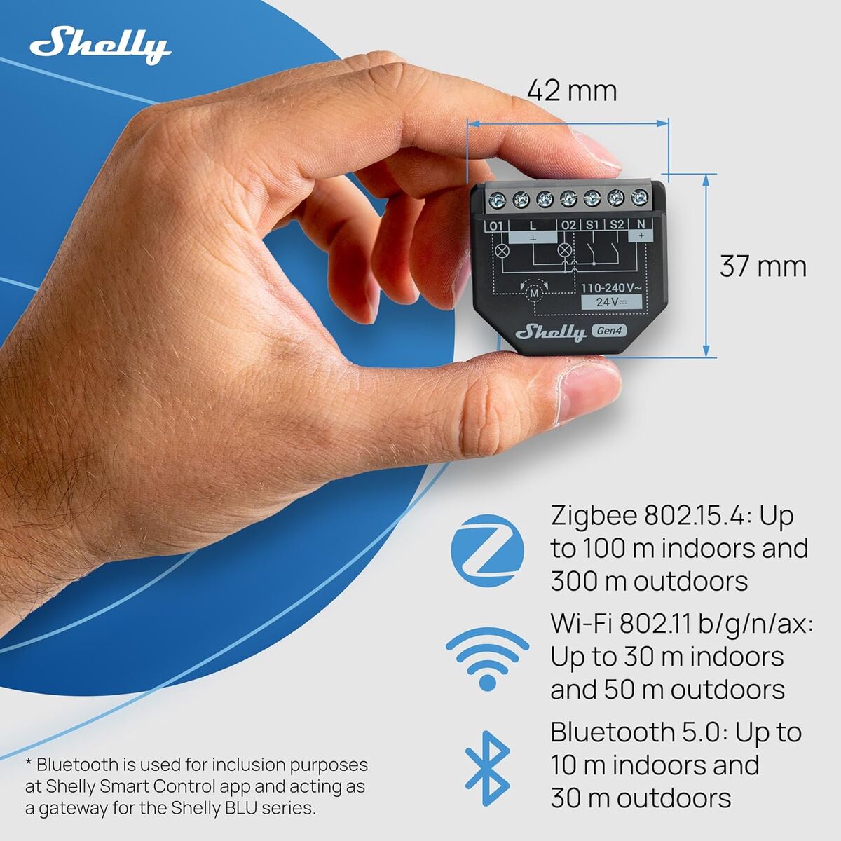 Priză Inteligentă Shelly SHELLY 2PM GEN4 X4 Wi-Fi 230 V 10 A (4 Unități)