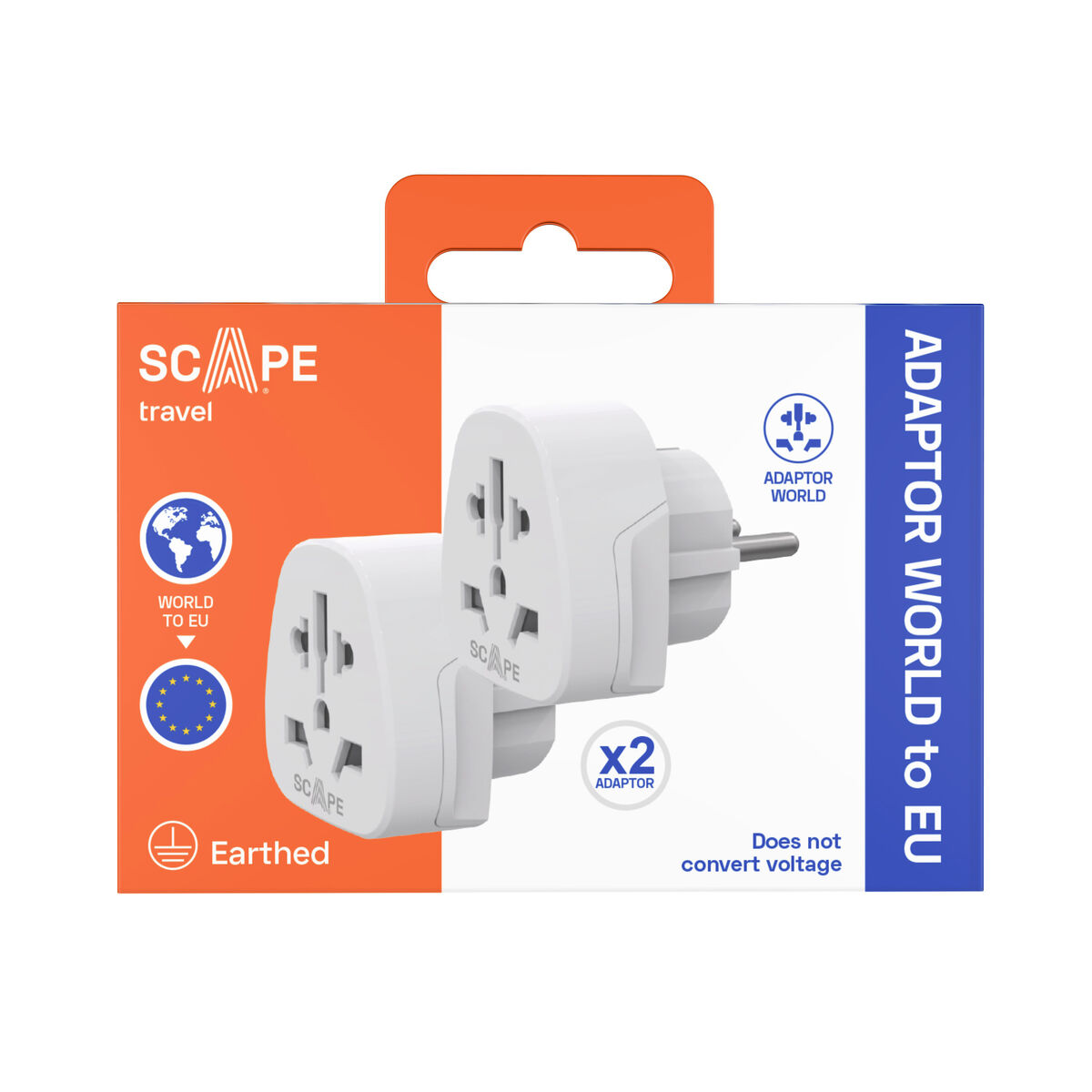 Hoț de priză Scape Travel 830DE (2PCS) Plastic