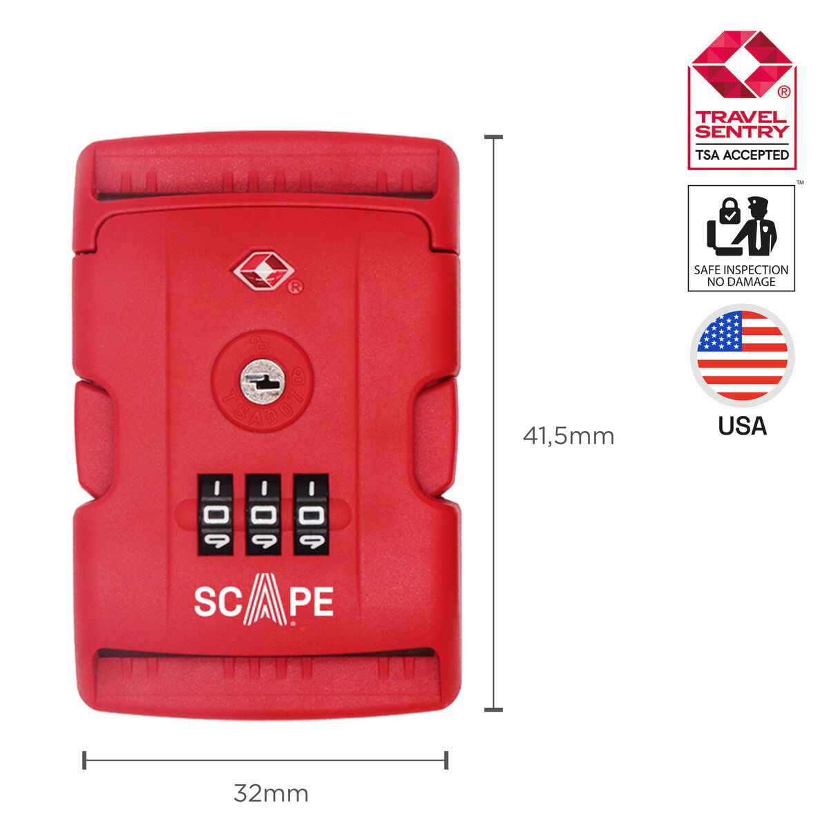 Lacăt cu cifru Scape Travel TSA-S01