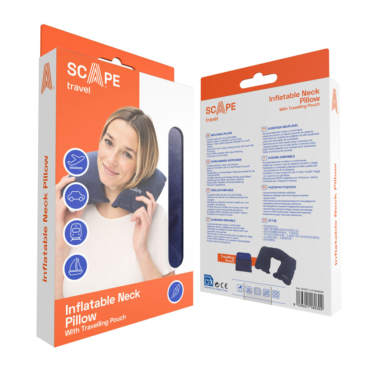 Perna Cervicală Scape Travel Albastru