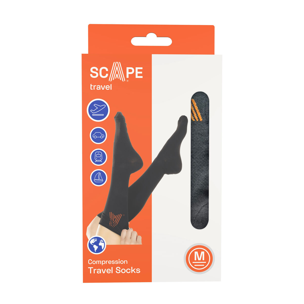 Şosete de Compresie Scape Travel Negru