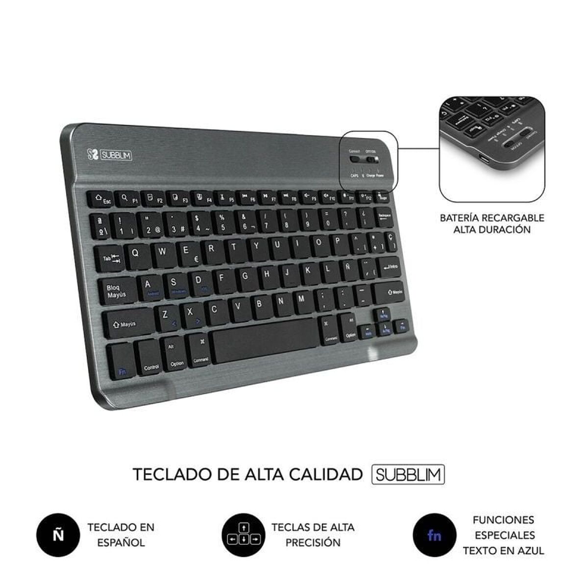 Husă pentru Tabletă și Tastatură Subblim SUB-KT2-BT0003 Roșu Qwerty Spaniolă