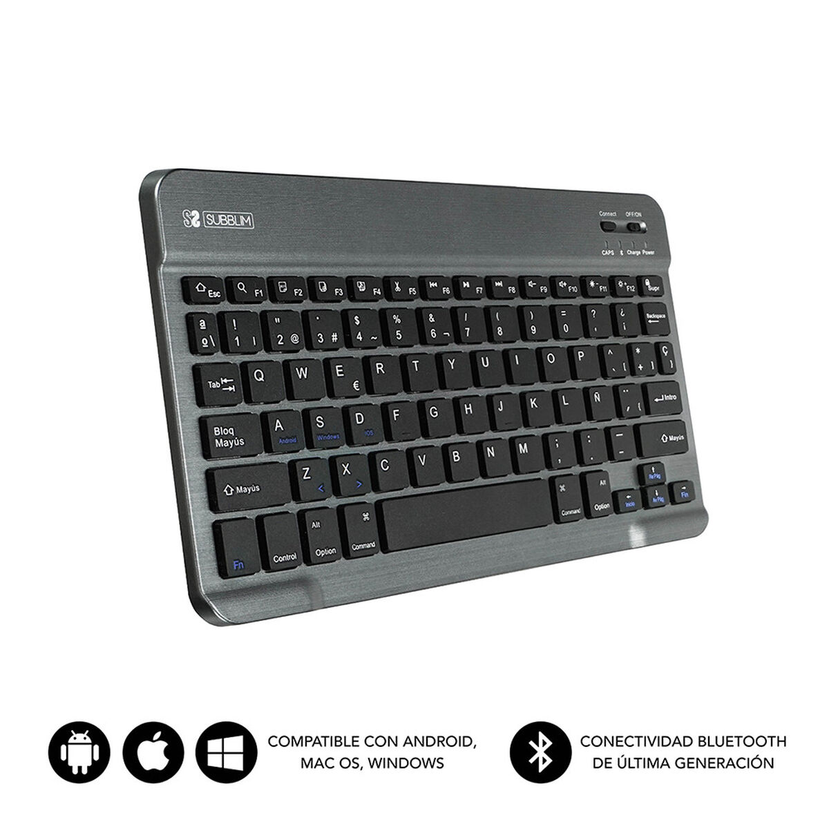 Tastatură Bluetooth Subblim SUB-KBT-SM0002 Gri Qwerty Spaniolă