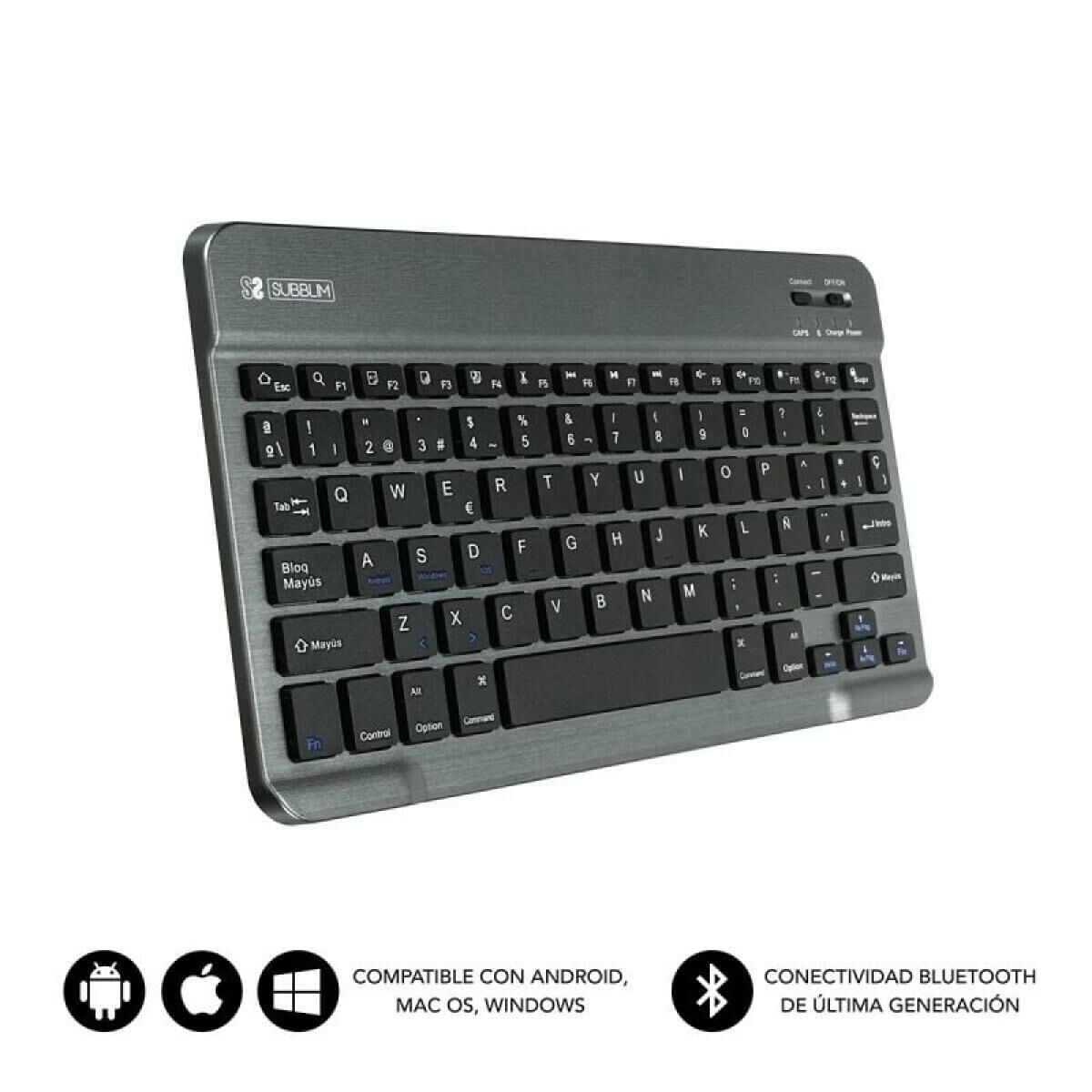 Tastatură Bluetooth Subblim SUB-KBT-SM0002 Gri Qwerty Spaniolă
