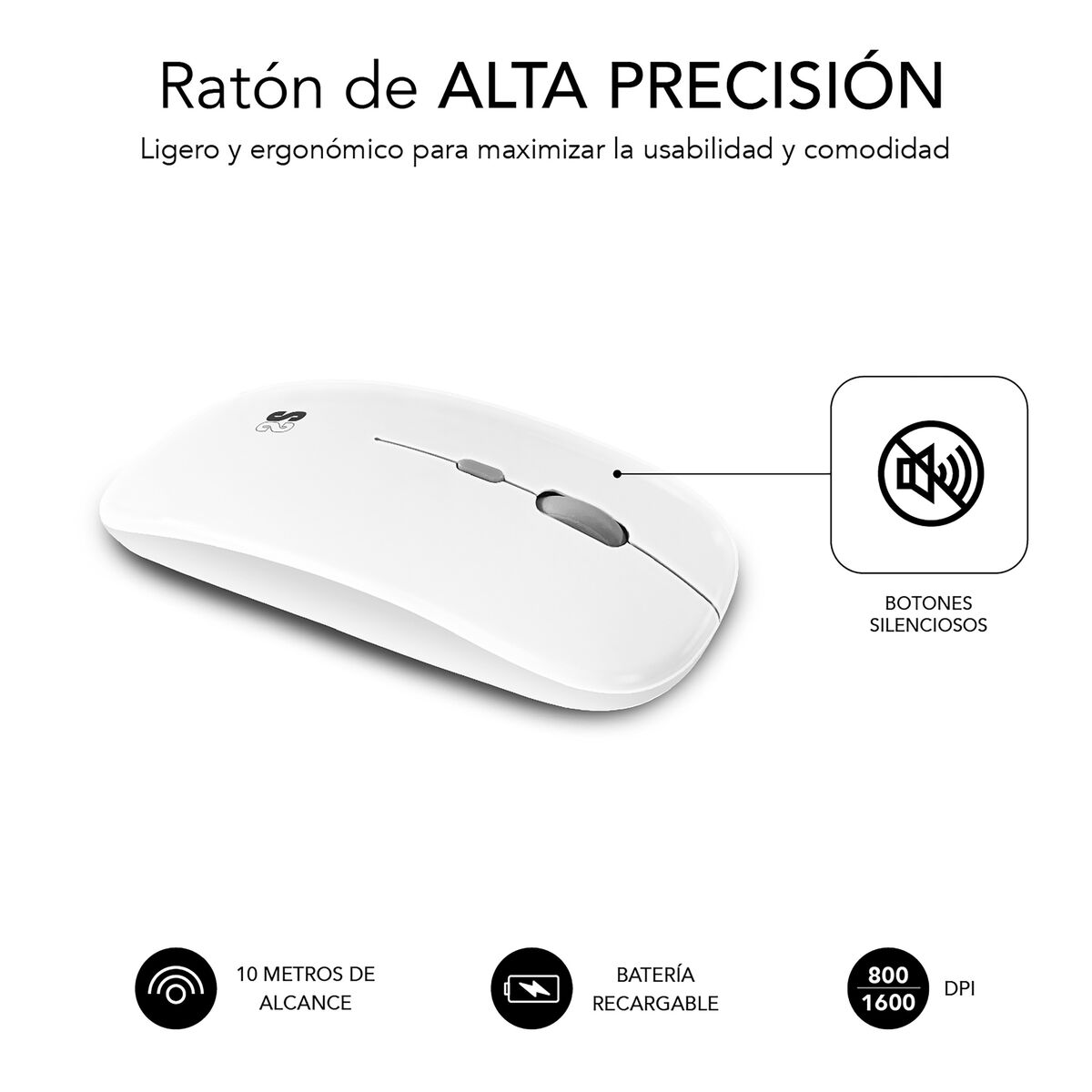 Tastatură și Mouse Subblim SUBKBC-OCO010 Argintiu (2 Unități)