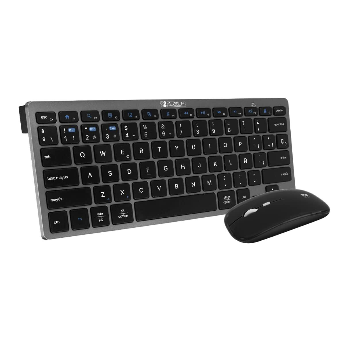 Tastatură și Mouse Subblim SUBKBC-OCO020 Negru Gri (2 Unități)