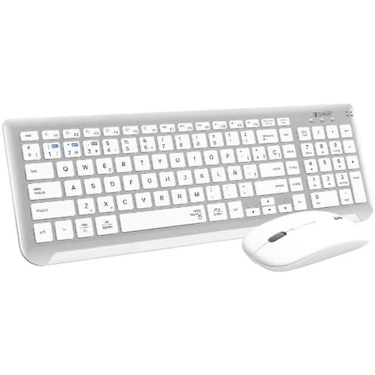Tastatură și Mouse Fără Fir Subblim SUBKBC-DCEP10 Argintiu Qwerty Spaniolă