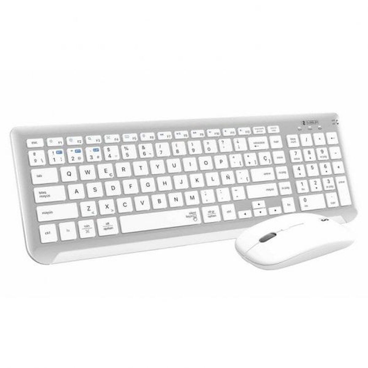 Tastatură și Mouse Fără Fir Subblim SUBKBC-DCEP10 Argintiu Qwerty Spaniolă