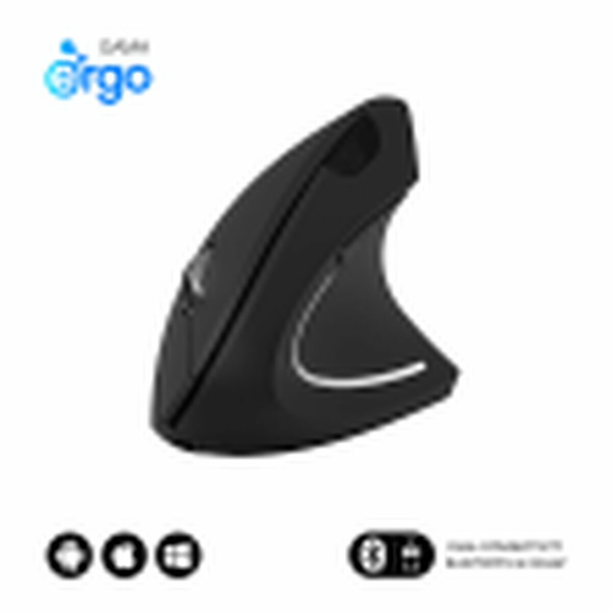 Mouse Ergonomic Optic Subblim SUBMO-EDGVW01 Negru 1600 dpi