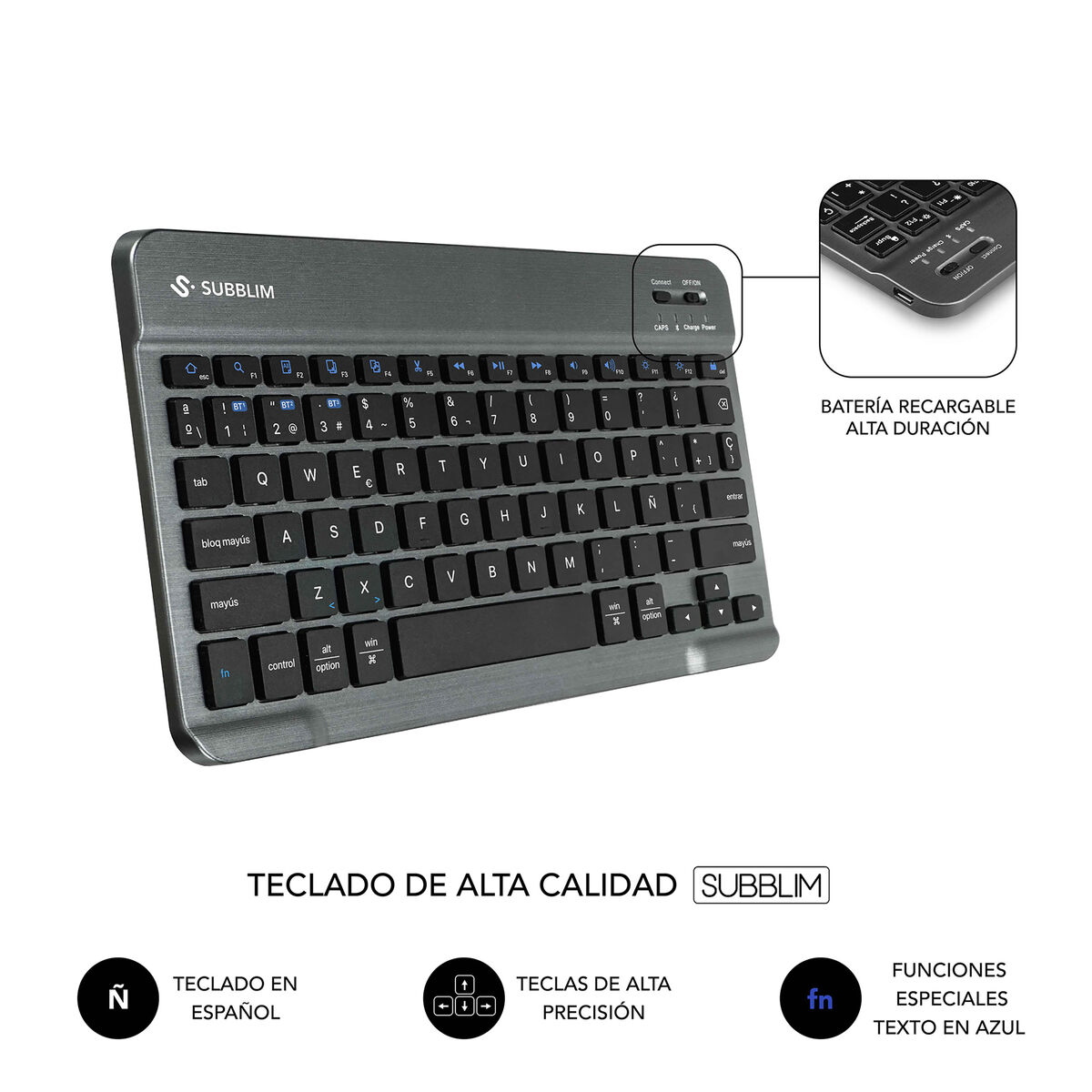 Husă pentru Tabletă Subblim SUBKT3-BTL320 Qwerty Spaniolă
