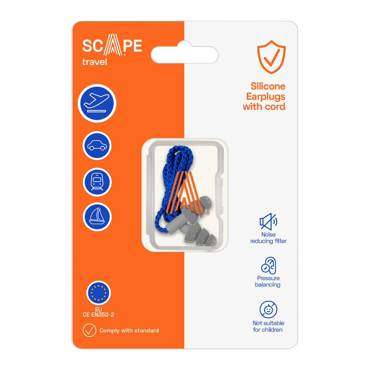 Dopuri pentru Urechi Scape Travel SA-1-3 (WITH CORD)