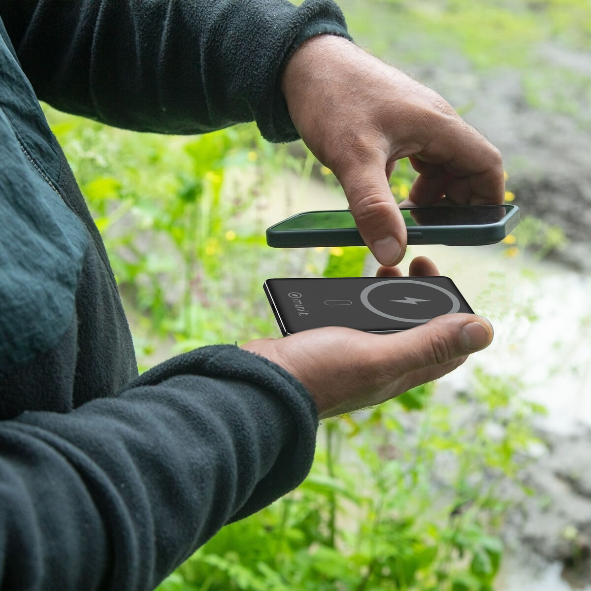 Powerbank Muvit for Change Negru Aluminiu 5000 mAh