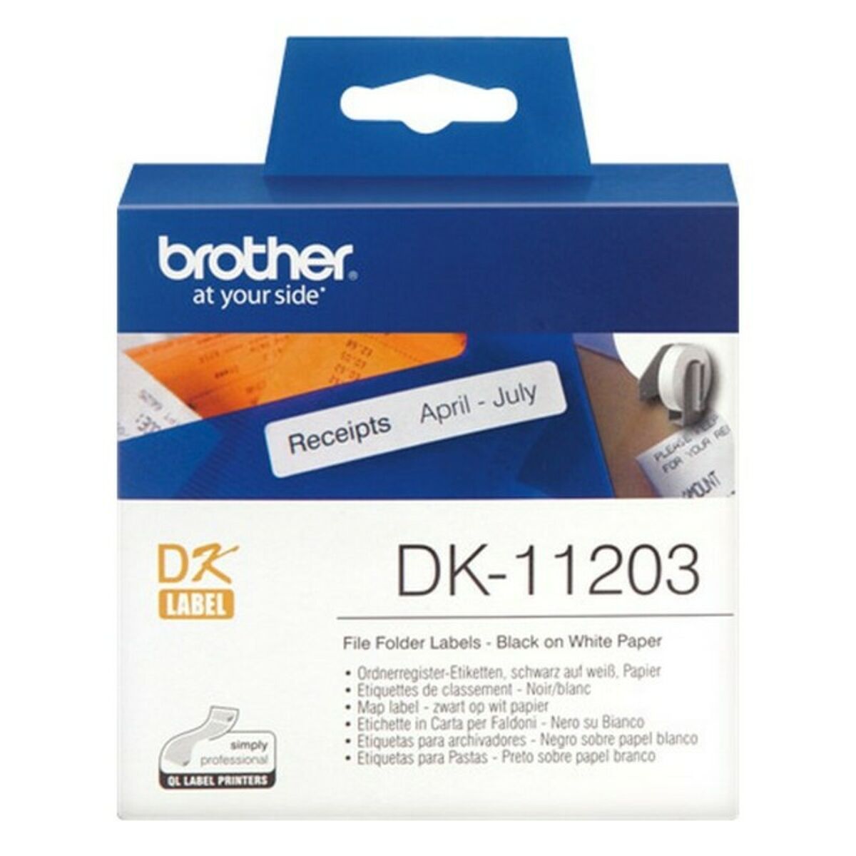 Etichete Brother Etiquetas precortadas para carpetas (papel térmico)