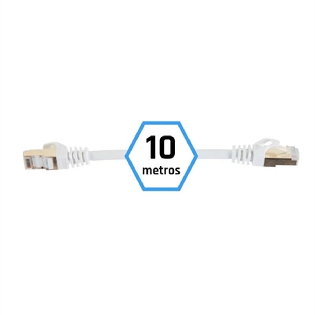 Cablu de Rețea Rigid FTP Categoria 7 iggual IGG318621 Alb 10 m