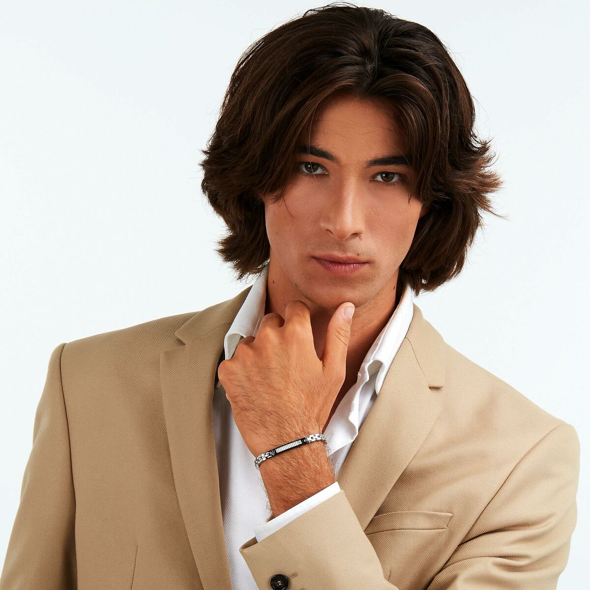 Brățară Bărbați Maserati Oțel inoxidabil 21,5 cm Argintiu